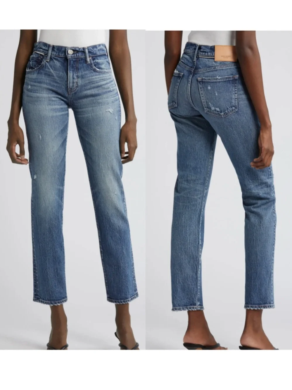 Moussy Vintage Women's Mallard Slim Straight Jeans Blue Sz 25